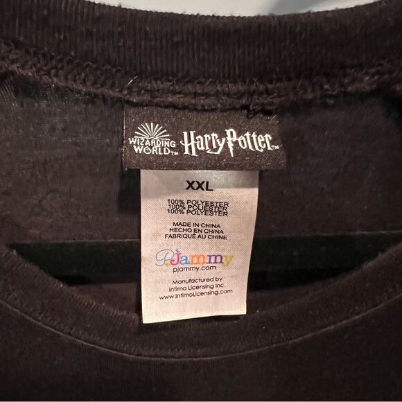 Harry Potter Hogwarts Black Long Sleeve pajama dress nightgown - Picture 4 of 4